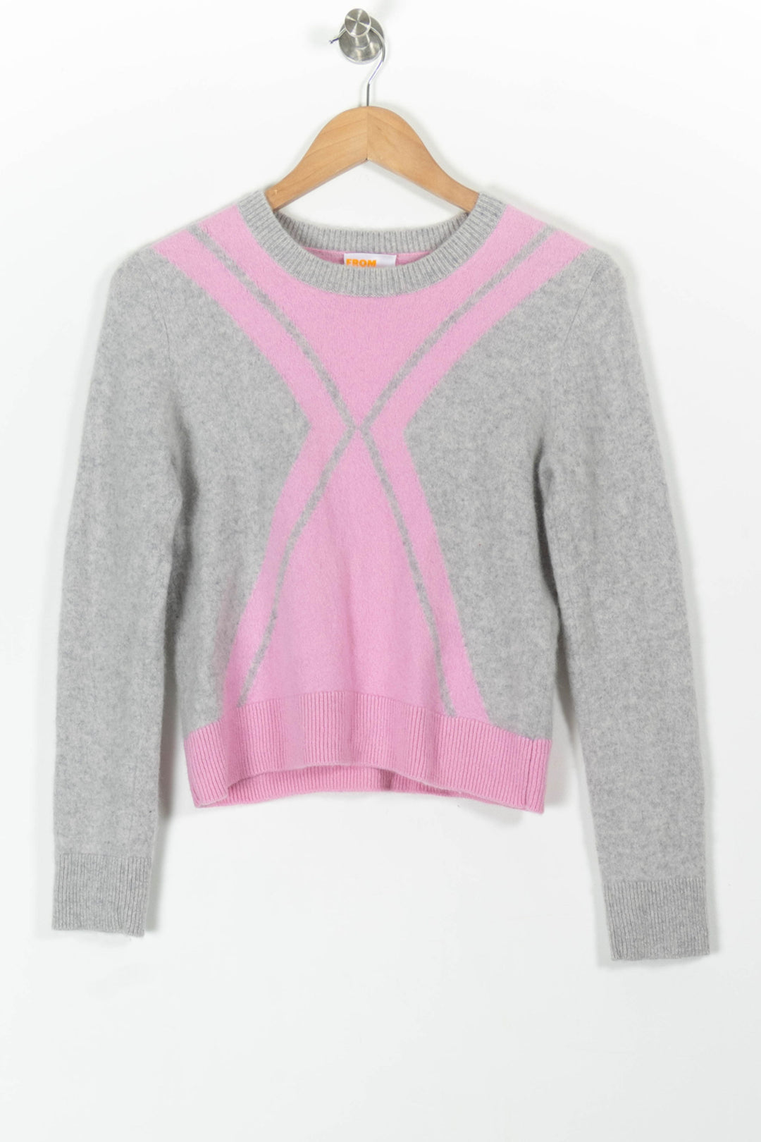 Pull Col Rond Gris et Rose - Taille XL/42 de la marque From Future | PARAD98131 - Vendu par Paradigme - Image 2