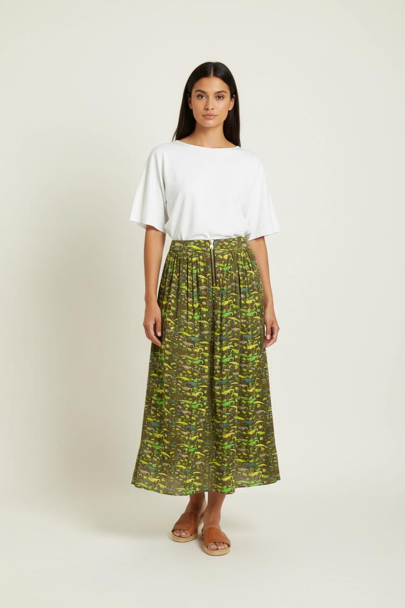 Jupe Longue Verte et Jaune - Taille XS/34 de la marque Heimstone | PARAD98138 - Vendu par Paradigme - Image 1