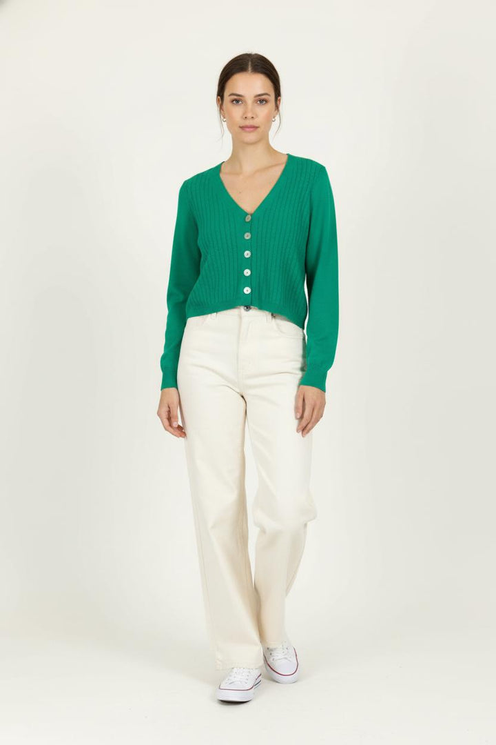 Cardigan Vert - Taille XS/34 de la marque La Fée Maraboutée | PARAD98143 - Vendu par Paradigme - Image 1