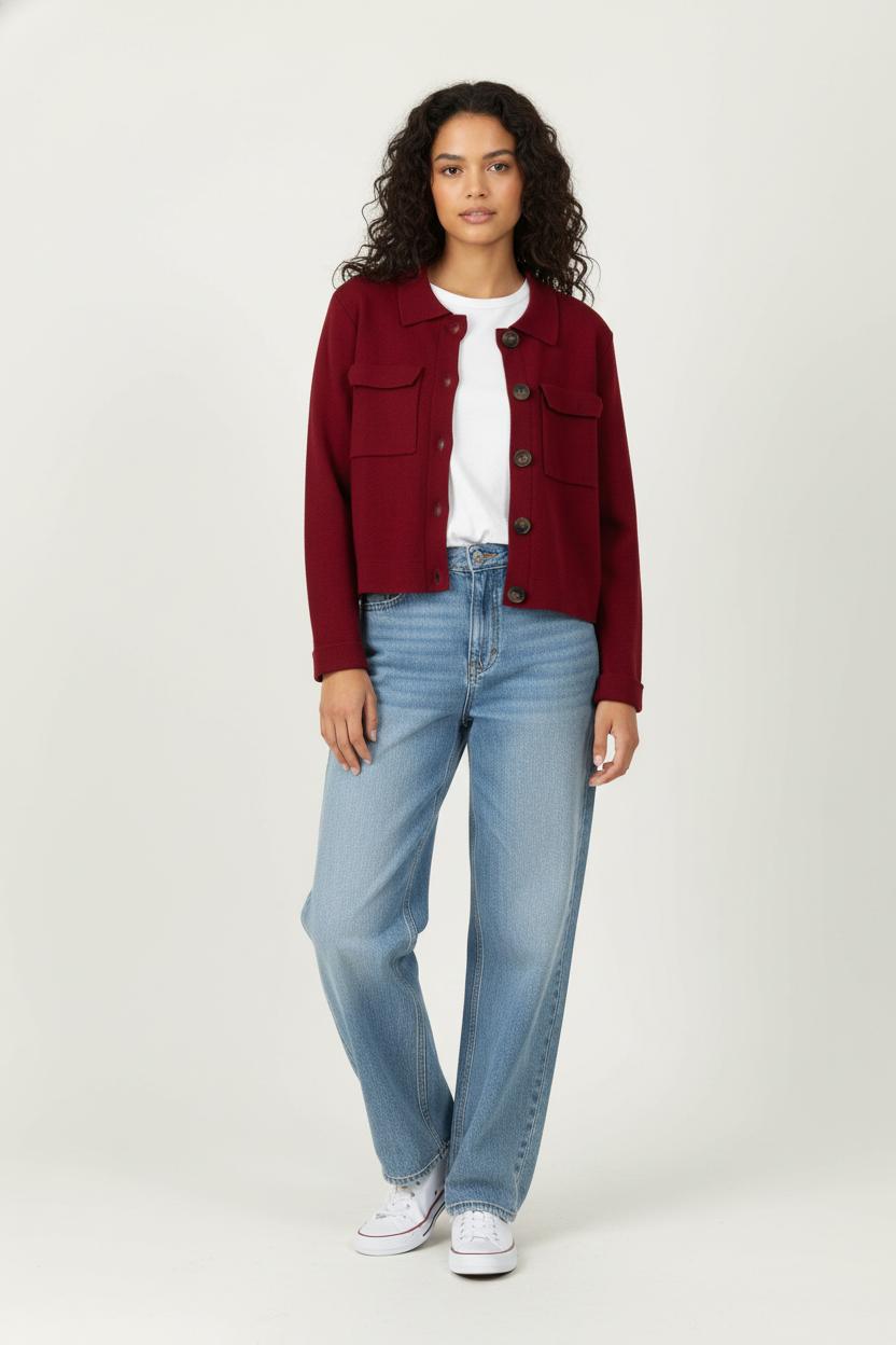 Veste Bordeaux - Taille S/36 de la marque Sézane | PARAD98147 - Vendu par Paradigme - Image 1