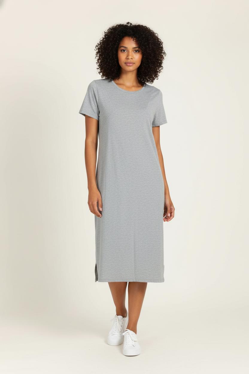 Robe T-shirt Grise - Taille L/40 de la marque Comptoir des Cotonniers | PARAD98151 - Vendu par Paradigme - Image 1