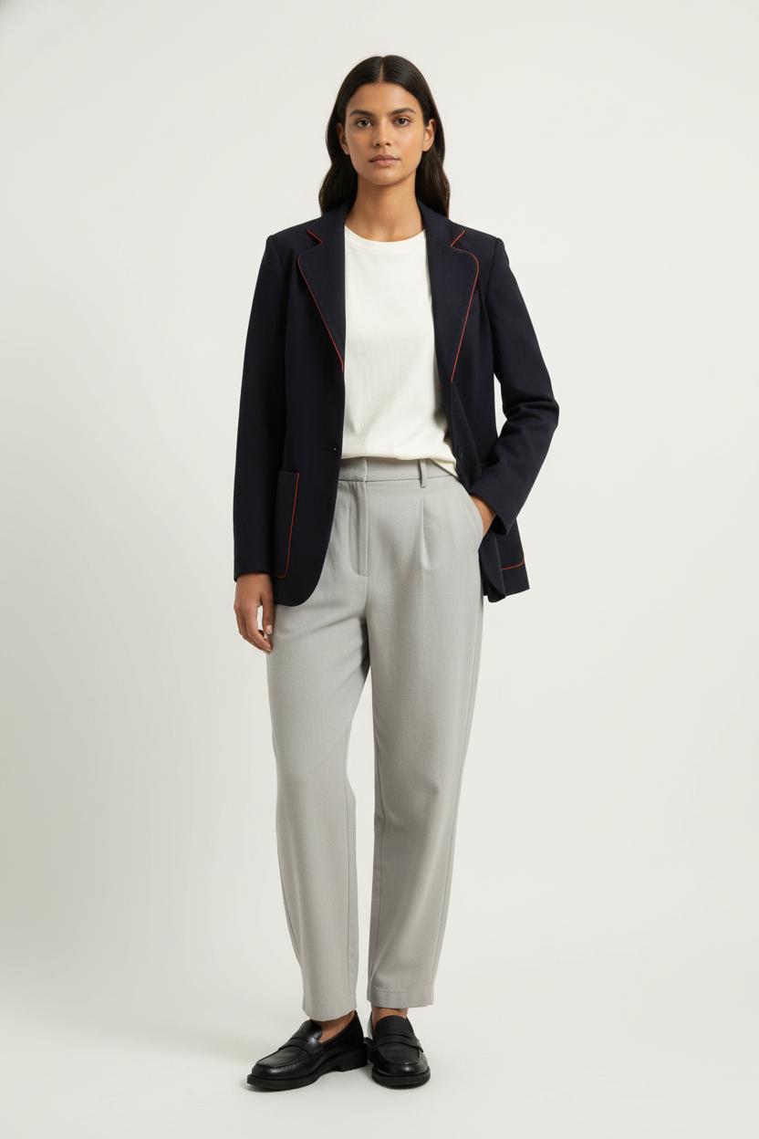 Blazer Bleu et Rouge - Taille M/38 de la marque Tara Jarmon | PARAD98152 - Vendu par Paradigme - Image 1