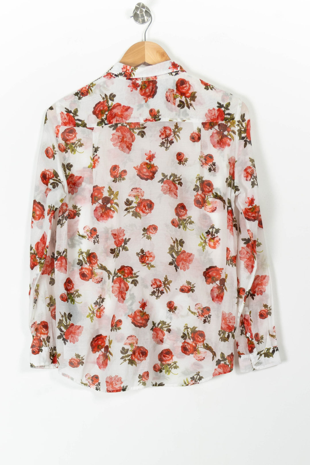 Chemise Fleurie Blanche et Rouge - Taille M/38 de la marque The Kooples | PARAD98160 - Vendu par Paradigme - Image 4