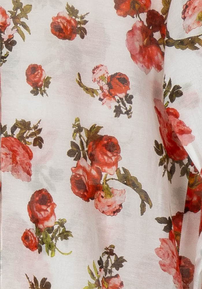 Chemise Fleurie Blanche et Rouge - Taille M/38 de la marque The Kooples | PARAD98160 - Vendu par Paradigme - Image 3