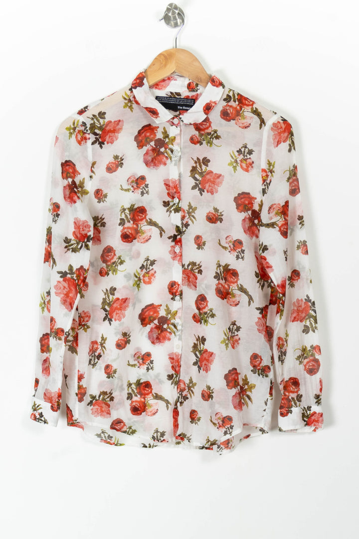 Chemise Fleurie Blanche et Rouge - Taille M/38 de la marque The Kooples | PARAD98160 - Vendu par Paradigme - Image 2