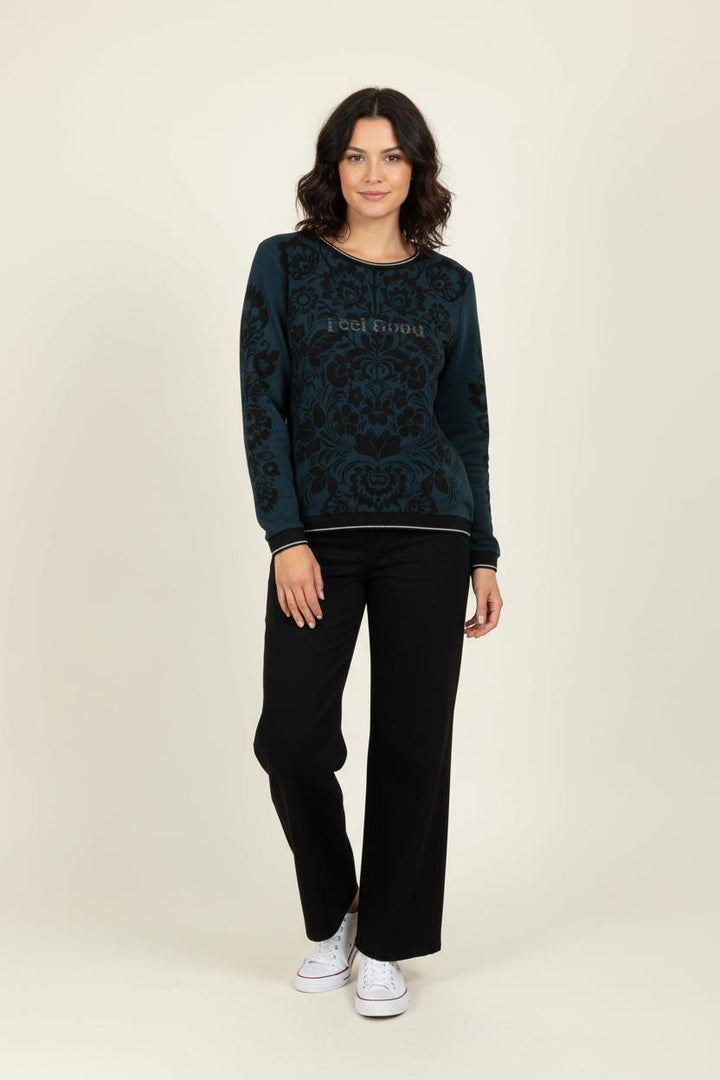 Sweatshirt Bleu Foncé et Noir - Taille L/40 de la marque One Step | PARAD98169 - Vendu par Paradigme - Image 1