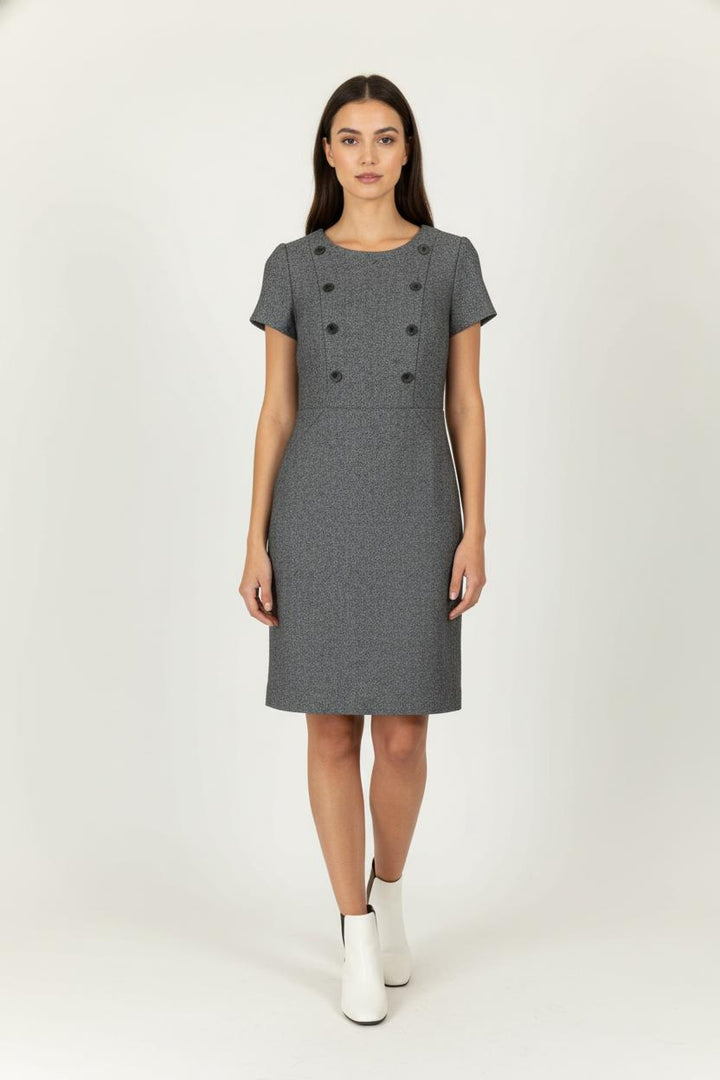 Robe Droite Grise - Taille S/36 de la marque Caroll | PARAD98182 - Vendu par Paradigme - Image 1