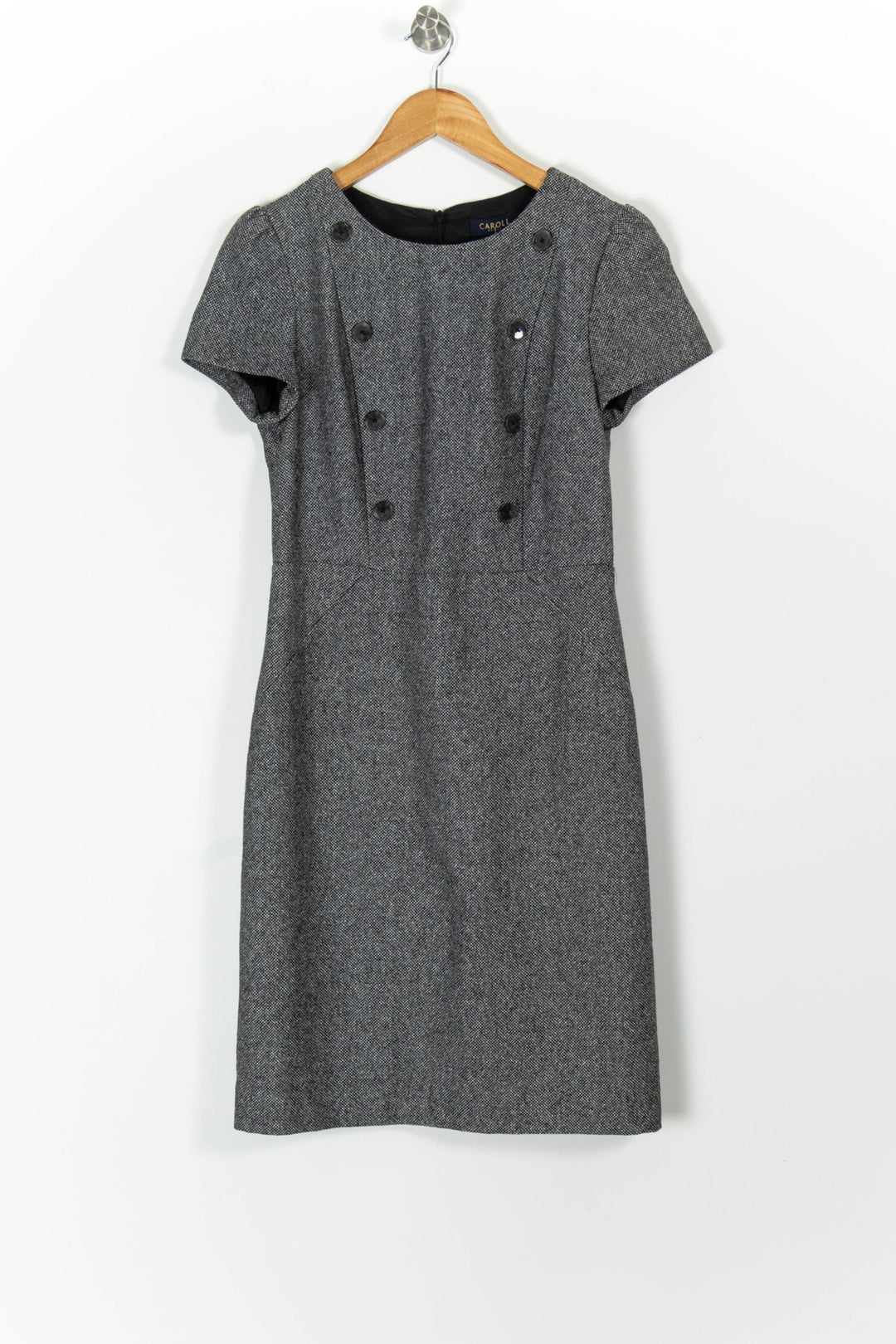 Robe Droite Grise - Taille S/36 de la marque Caroll | PARAD98182 - Vendu par Paradigme - Image 2