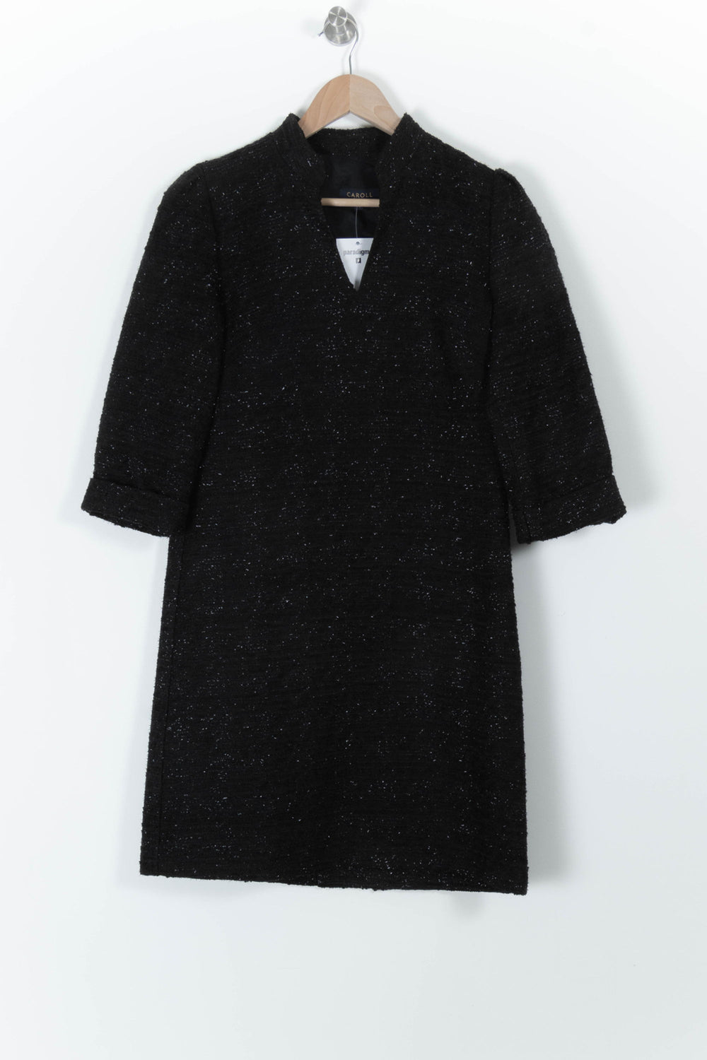 Robe Courte Noire - Taille S/36 de la marque Caroll | PARAD98185 - Vendu par Paradigme - Image 2