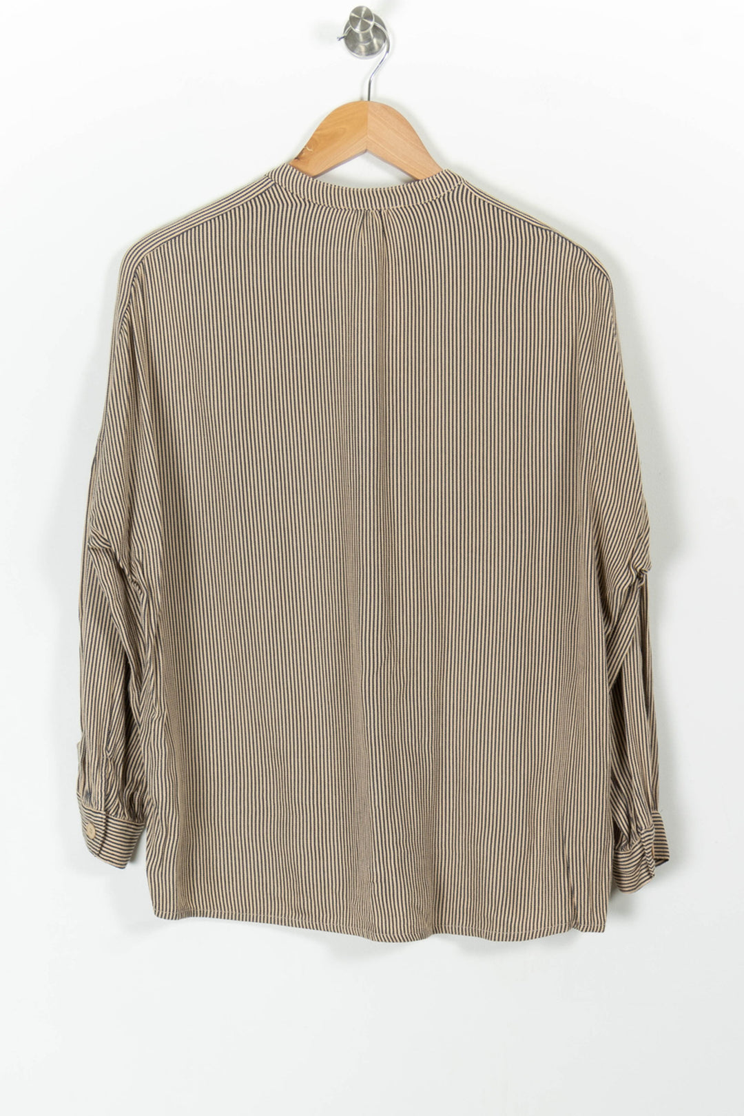 Chemise Rayée Beige et Noire - Taille M/38 de la marque Sessùn | PARAD98186 - Vendu par Paradigme - Image 4