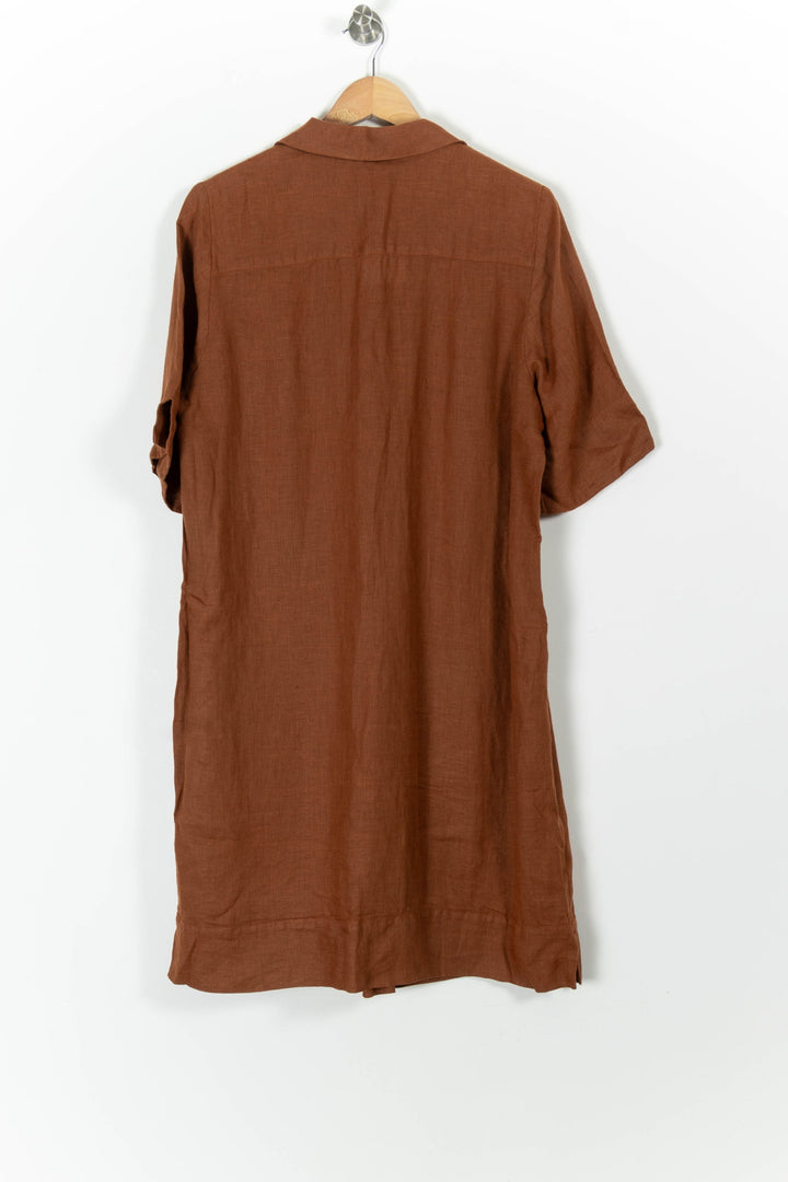 Robe Chemise Marron - Taille XL/42 de la marque La Fée Maraboutée | PARAD98189 - Vendu par Paradigme - Image 4