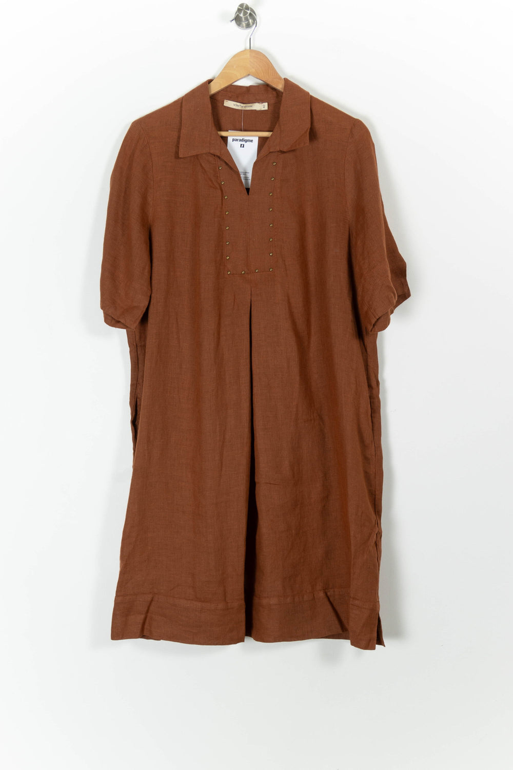 Robe Chemise Marron - Taille XL/42 de la marque La Fée Maraboutée | PARAD98189 - Vendu par Paradigme - Image 2