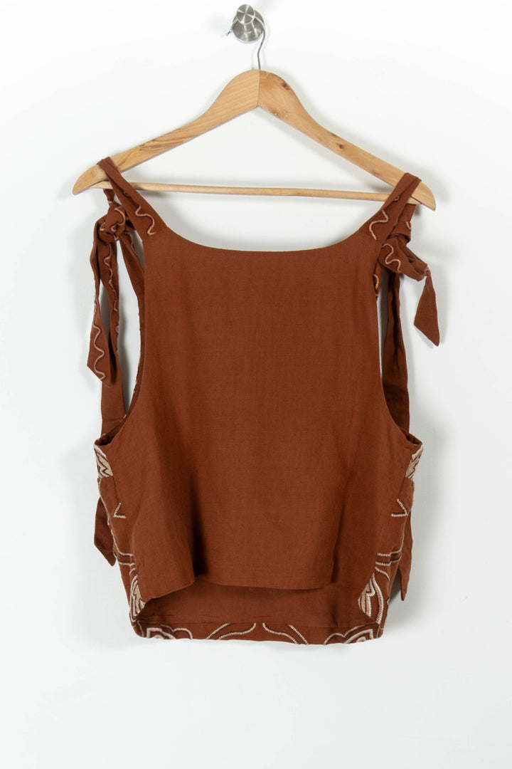 Débardeur Marron - Taille L/40 de la marque Sézane | PARAD98194 - Vendu par Paradigme - Image 4