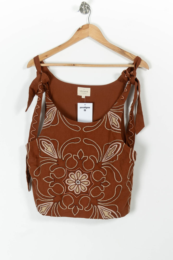 Débardeur Marron - Taille L/40 de la marque Sézane | PARAD98194 - Vendu par Paradigme - Image 2