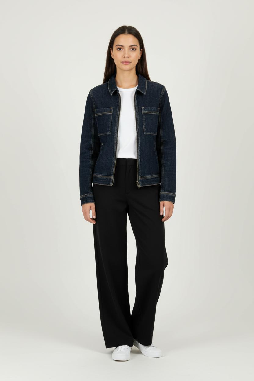 Veste en Jean Bleue - Taille L/40 de la marque Galeries Lafayette | PARAD98203 - Vendu par Paradigme - Image 1