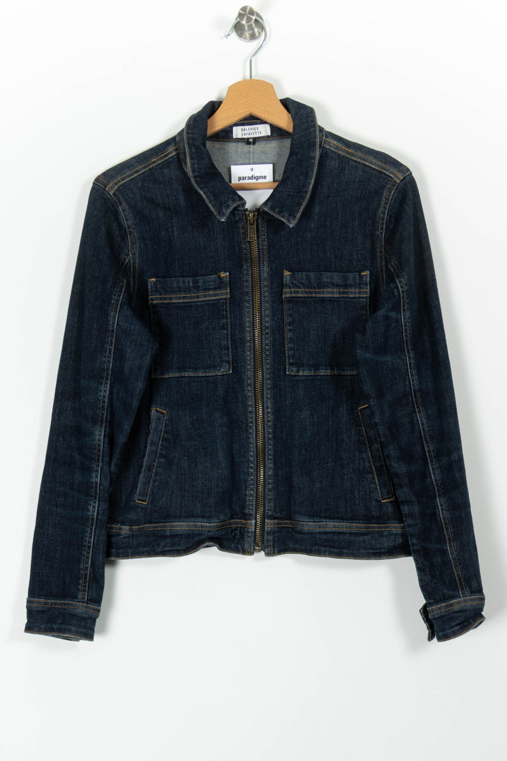 Veste en Jean Bleue - Taille L/40 de la marque Galeries Lafayette | PARAD98203 - Vendu par Paradigme - Image 2