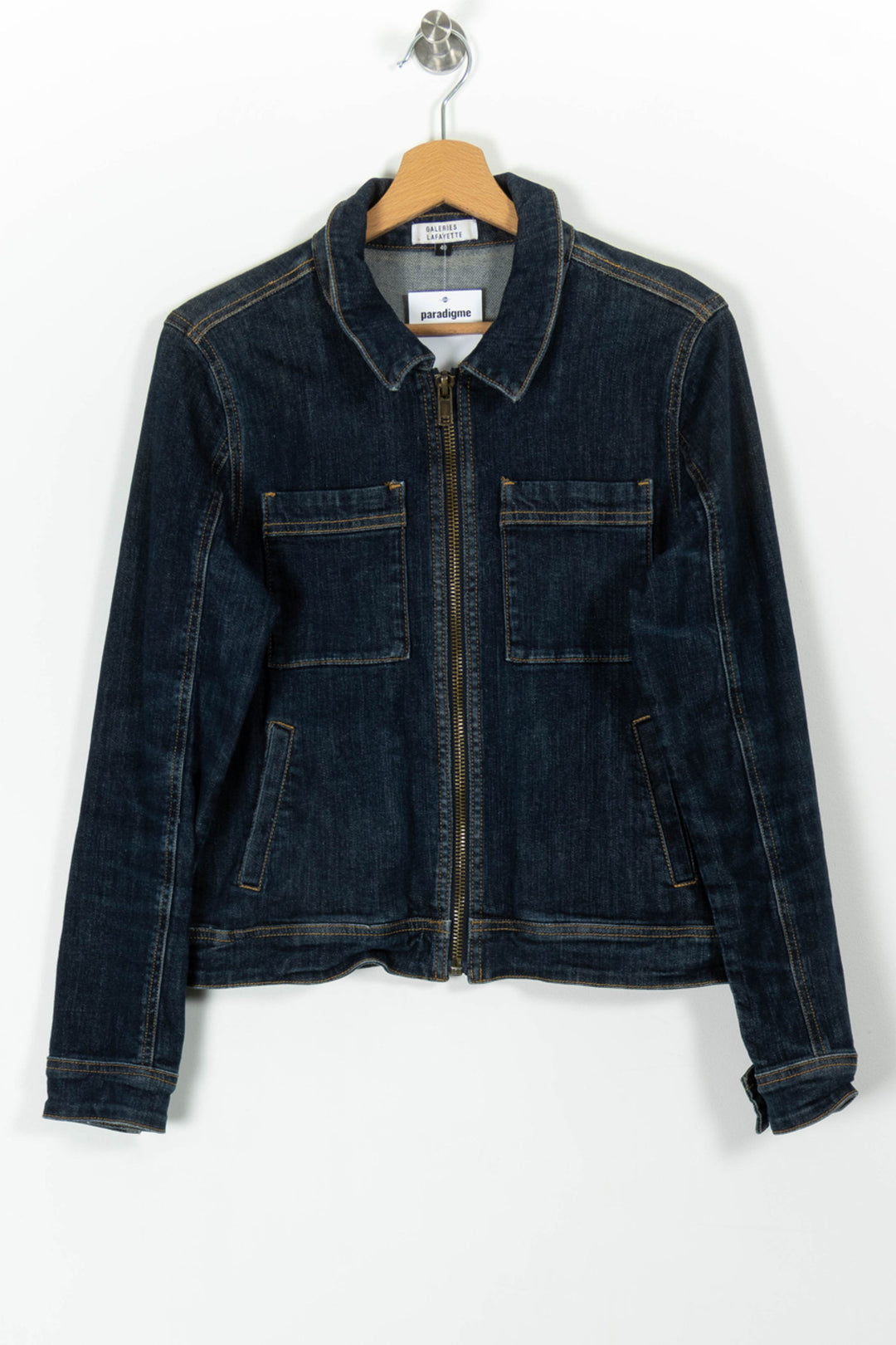 Veste en Jean Bleue - Taille L/40 de la marque Galeries Lafayette | PARAD98203 - Vendu par Paradigme - Image 2