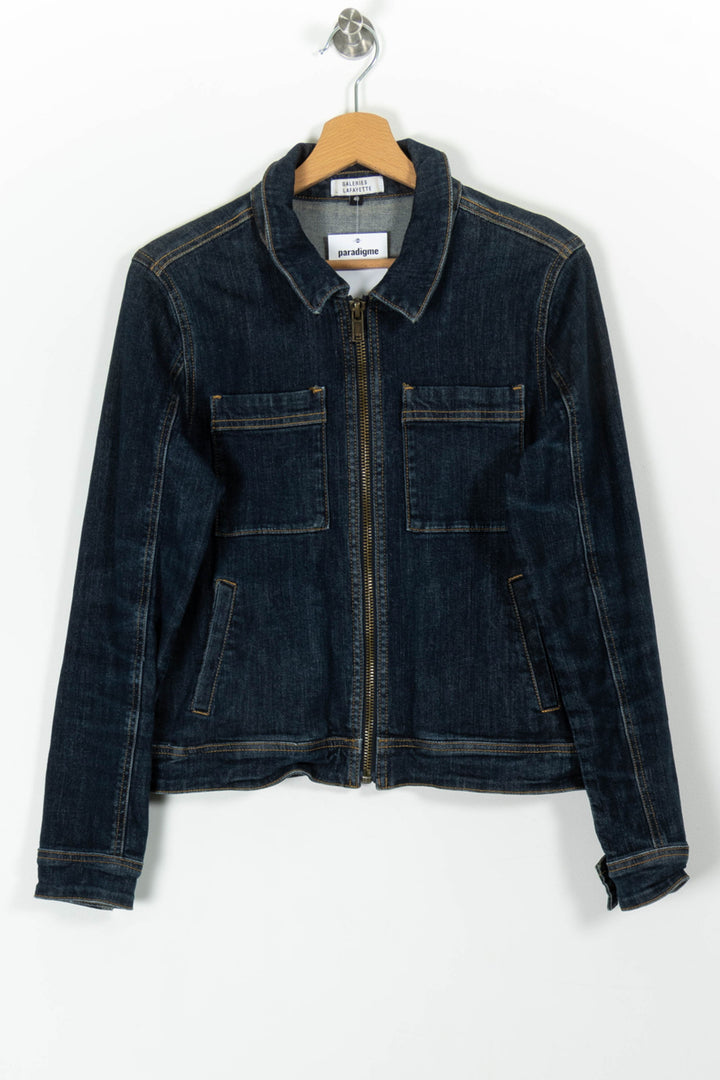 Veste en Jean Bleue - Taille L/40 de la marque Galeries Lafayette | PARAD98203 - Vendu par Paradigme - Image 2