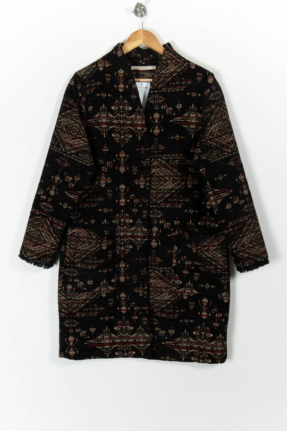Manteau Noir et Beige - Taille XL/42 de la marque La Fée Maraboutée | PARAD98204 - Vendu par Paradigme - Image 2