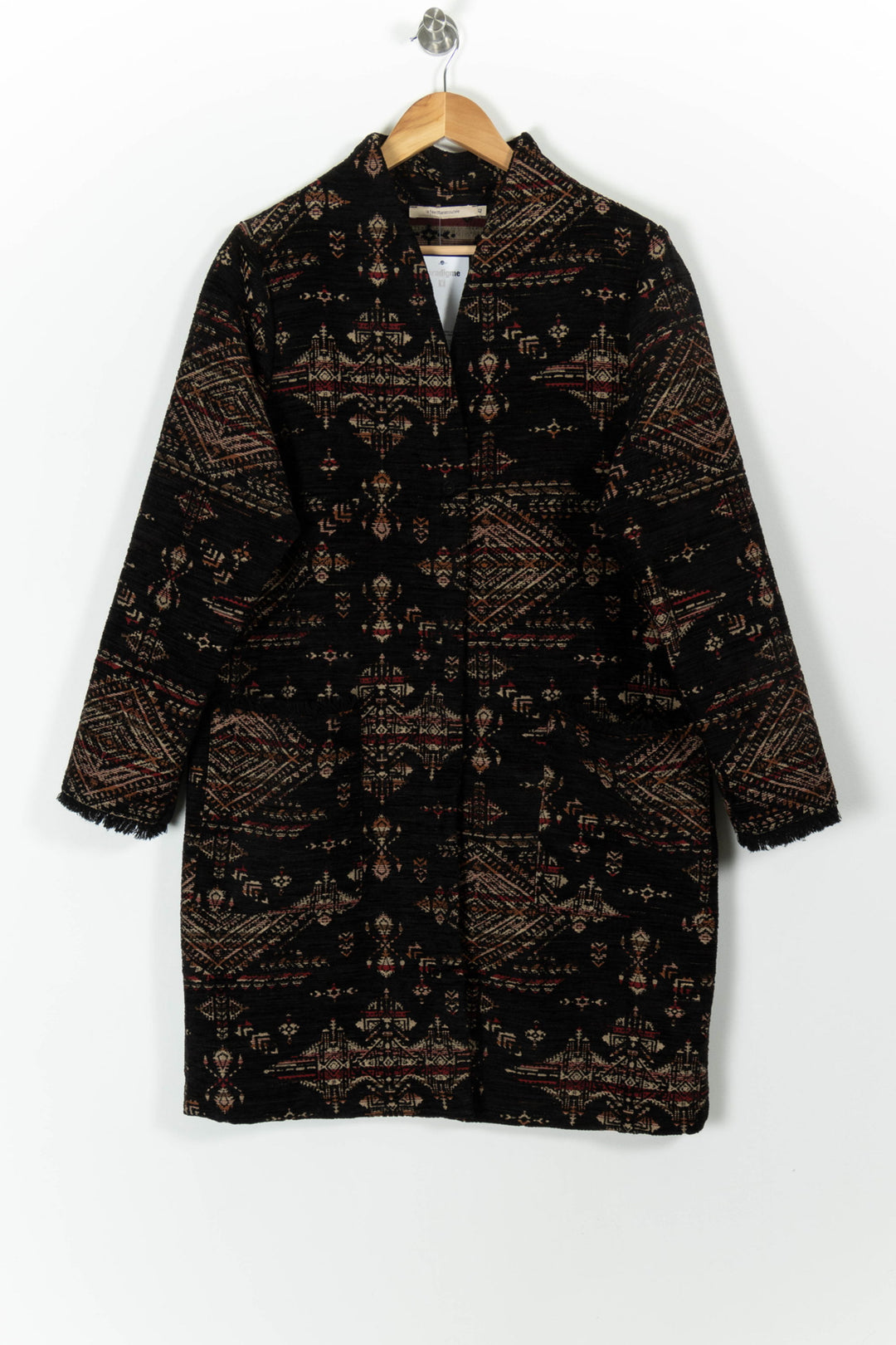 Manteau Noir et Beige - Taille XL/42 de la marque La Fée Maraboutée | PARAD98204 - Vendu par Paradigme - Image 2