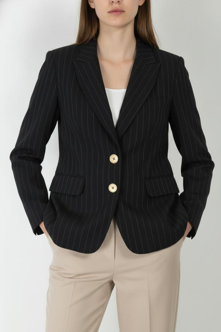 Blazer Bleu à Rayures - Taille L/40 de la marque Marina Rinaldi | PARAD98209 - Vendu par Paradigme - Image 1