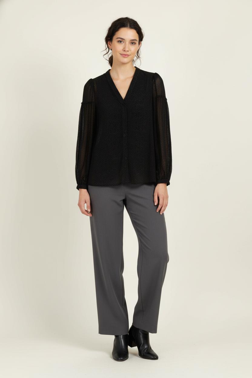 Blouse Noire - Taille XS/34 de la marque The Kooples | PARAD98214 - Vendu par Paradigme - Image 1
