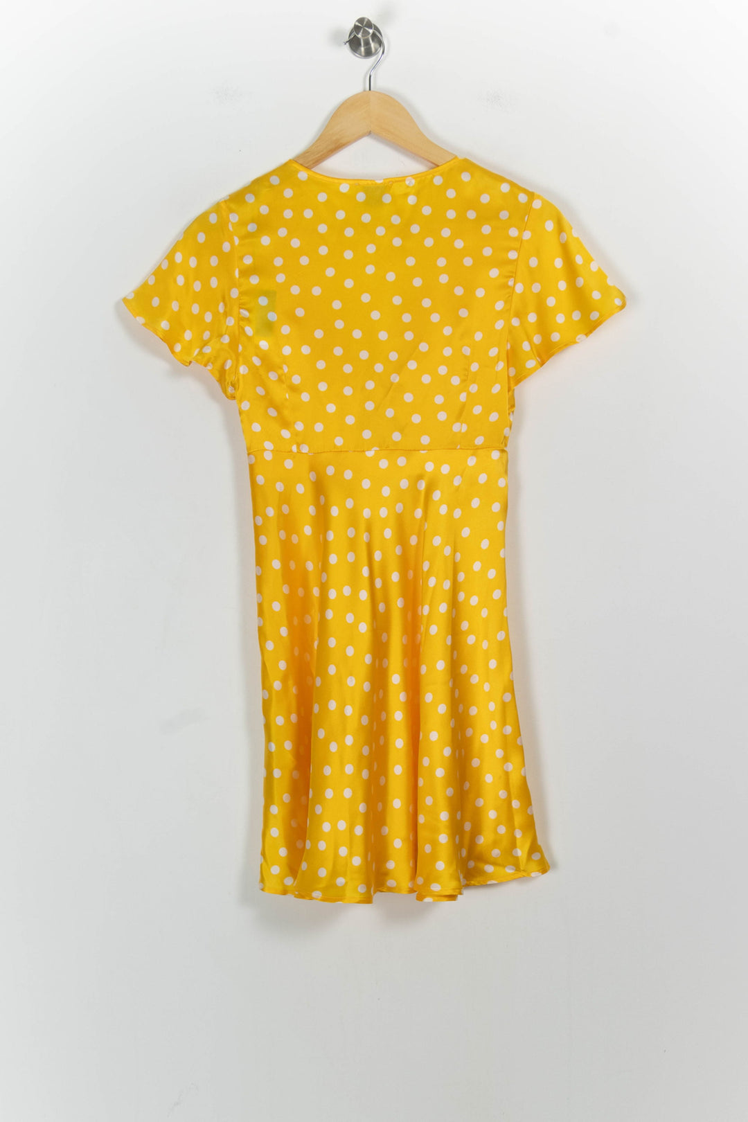 Robe Portefeuille Jaune et Blanche - Taille XS/34 de la marque Claudie Pierlot | PARAD98217 - Vendu par Paradigme - Image 4