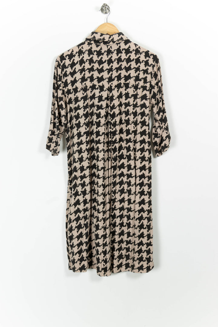 Robe Chemise Noire et Beige - Taille S/36 de la marque La Fée Maraboutée | PARAD98225 - Vendu par Paradigme - Image 4