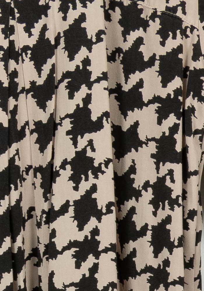 Robe Chemise Noire et Beige - Taille S/36 de la marque La Fée Maraboutée | PARAD98225 - Vendu par Paradigme - Image 3