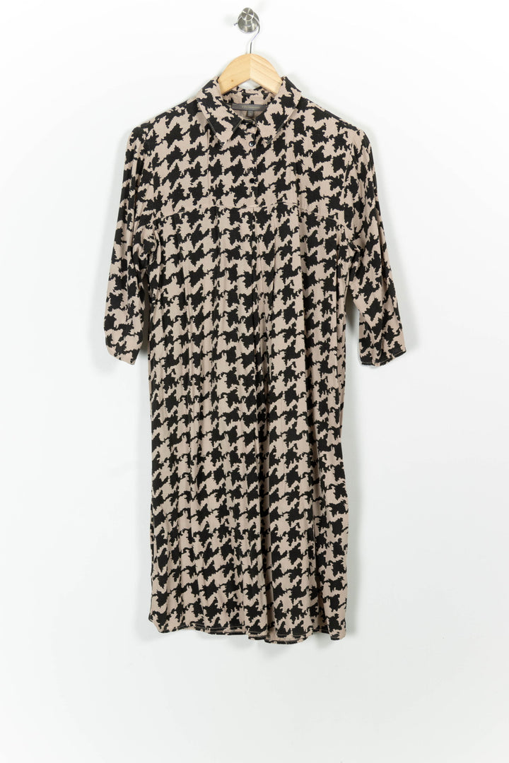 Robe Chemise Noire et Beige - Taille S/36 de la marque La Fée Maraboutée | PARAD98225 - Vendu par Paradigme - Image 2
