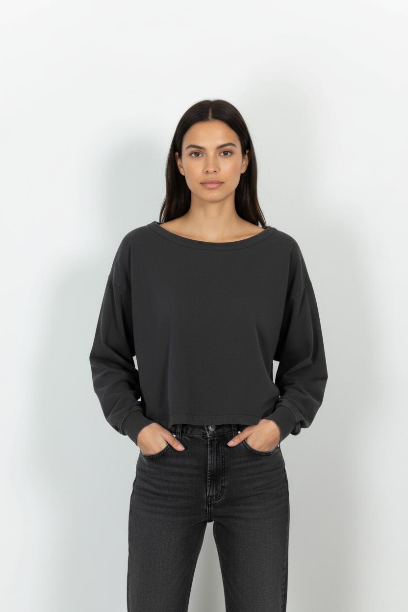Sweatshirt Gris - Taille L/40 de la marque American Vintage | PARAD98227 - Vendu par Paradigme - Image 1