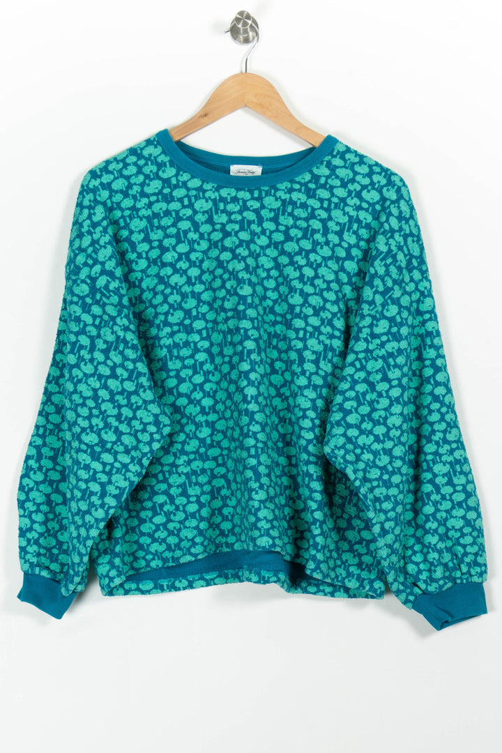 Sweat à Motifs Bleu - Taille L/40 de la marque American Vintage | PARAD98232 - Vendu par Paradigme - Image 2