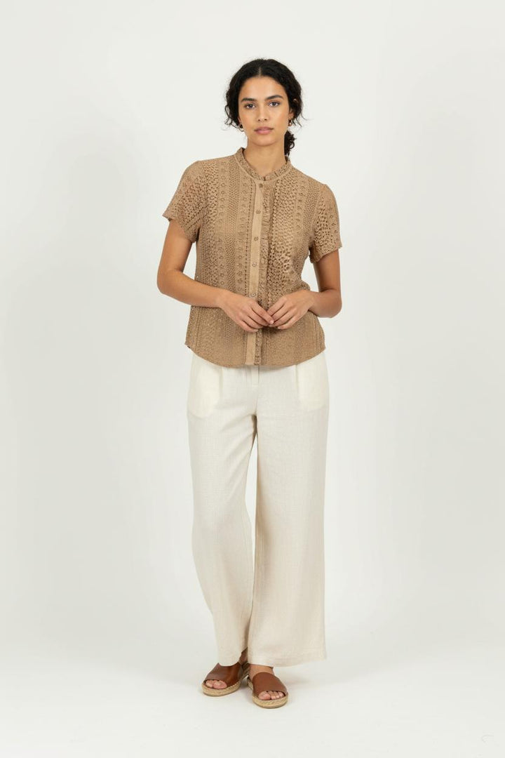 Blouse Beige - Taille L/40 de la marque La Fée Maraboutée | PARAD98239 - Vendu par Paradigme - Image 1