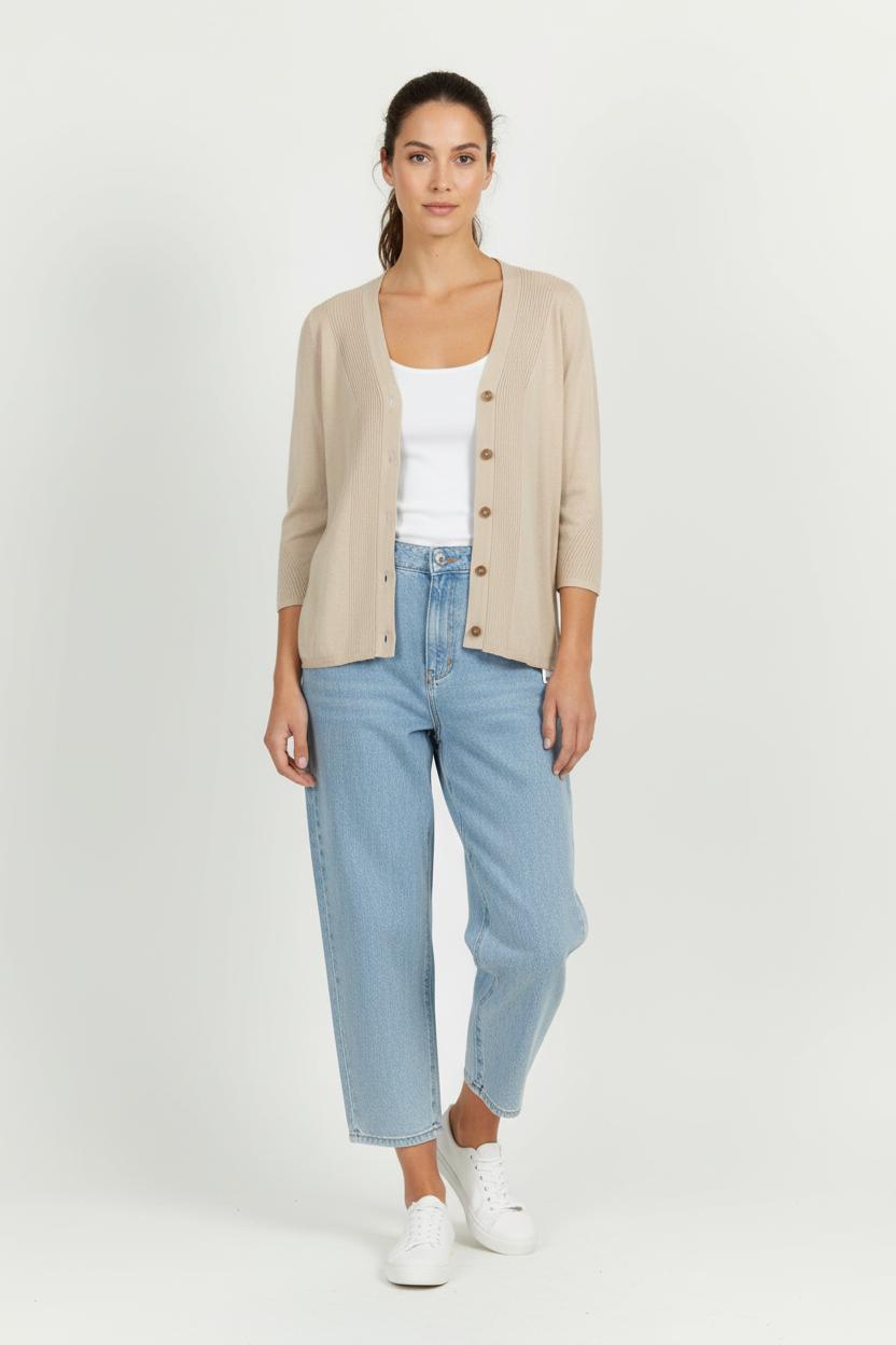 Cardigan Beige - Taille S/36 de la marque Maison 123 | PARAD98240 - Vendu par Paradigme - Image 1