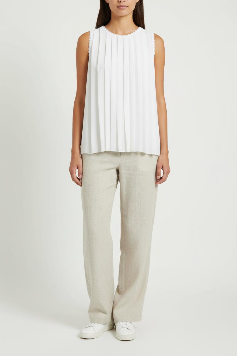 Blouse Plissée Blanche - Taille S/36 de la marque Karl Marc John | PARAD98245 - Vendu par Paradigme - Image 1