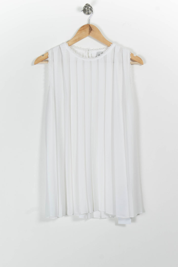 Blouse Plissée Blanche - Taille S/36 de la marque Karl Marc John | PARAD98245 - Vendu par Paradigme - Image 2