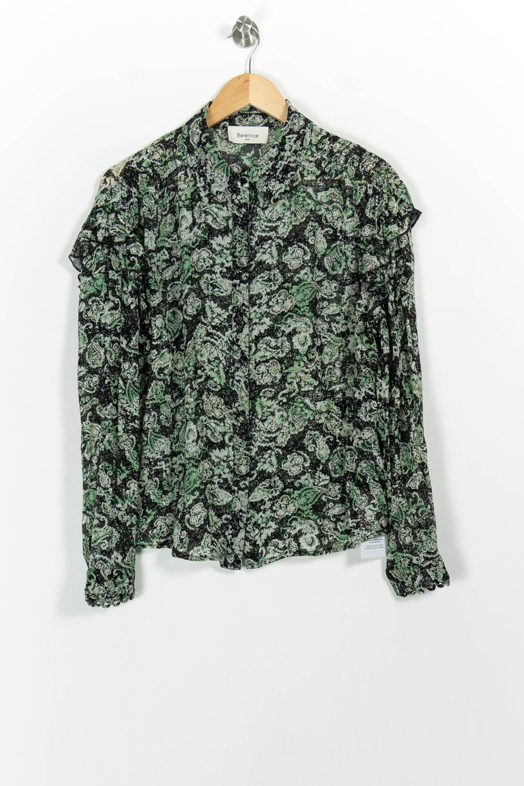 Blouse Verte et Noire - Taille L/40 de la marque Bérénice | PARAD98247 - Vendu par Paradigme - Image 2
