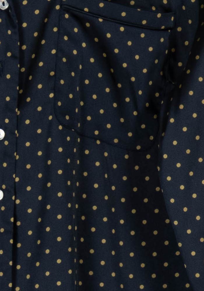 Chemise Bleue à Pois Jaunes - Taille M/38 de la marque Sud express | PARAD98248 - Vendu par Paradigme - Image 3
