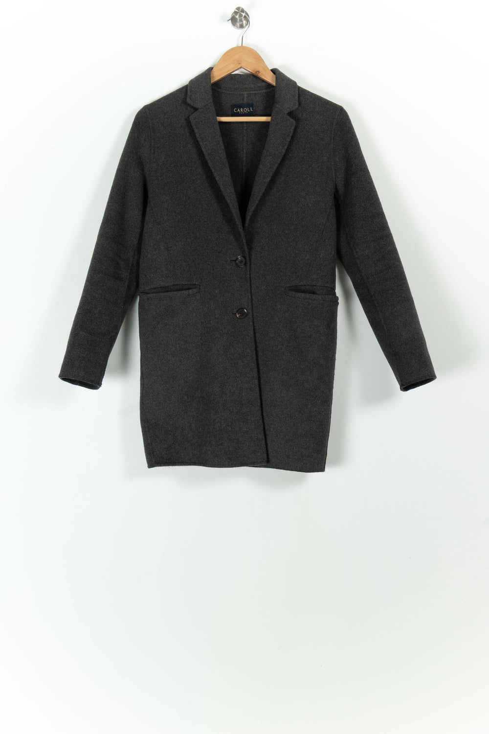 Manteau Gris - Taille XS/34 de la marque Caroll | PARAD98264 - Vendu par Paradigme - Image 2