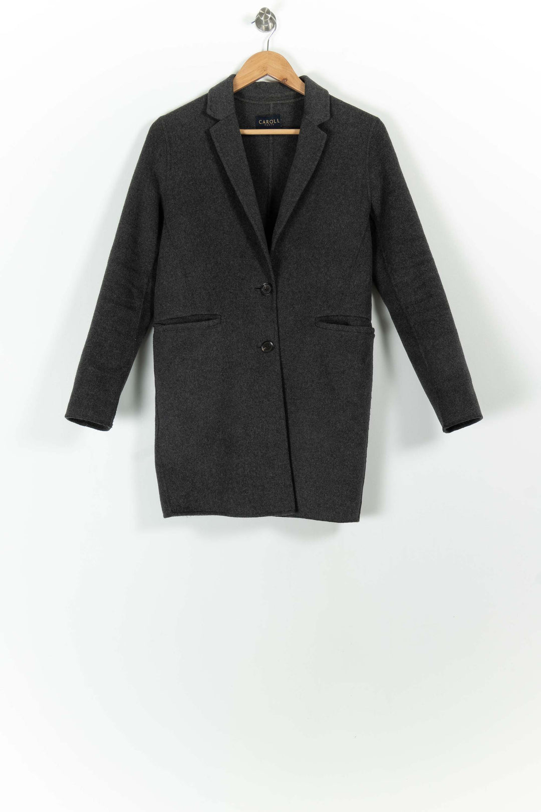 Manteau Gris - Taille XS/34 de la marque Caroll | PARAD98264 - Vendu par Paradigme - Image 2