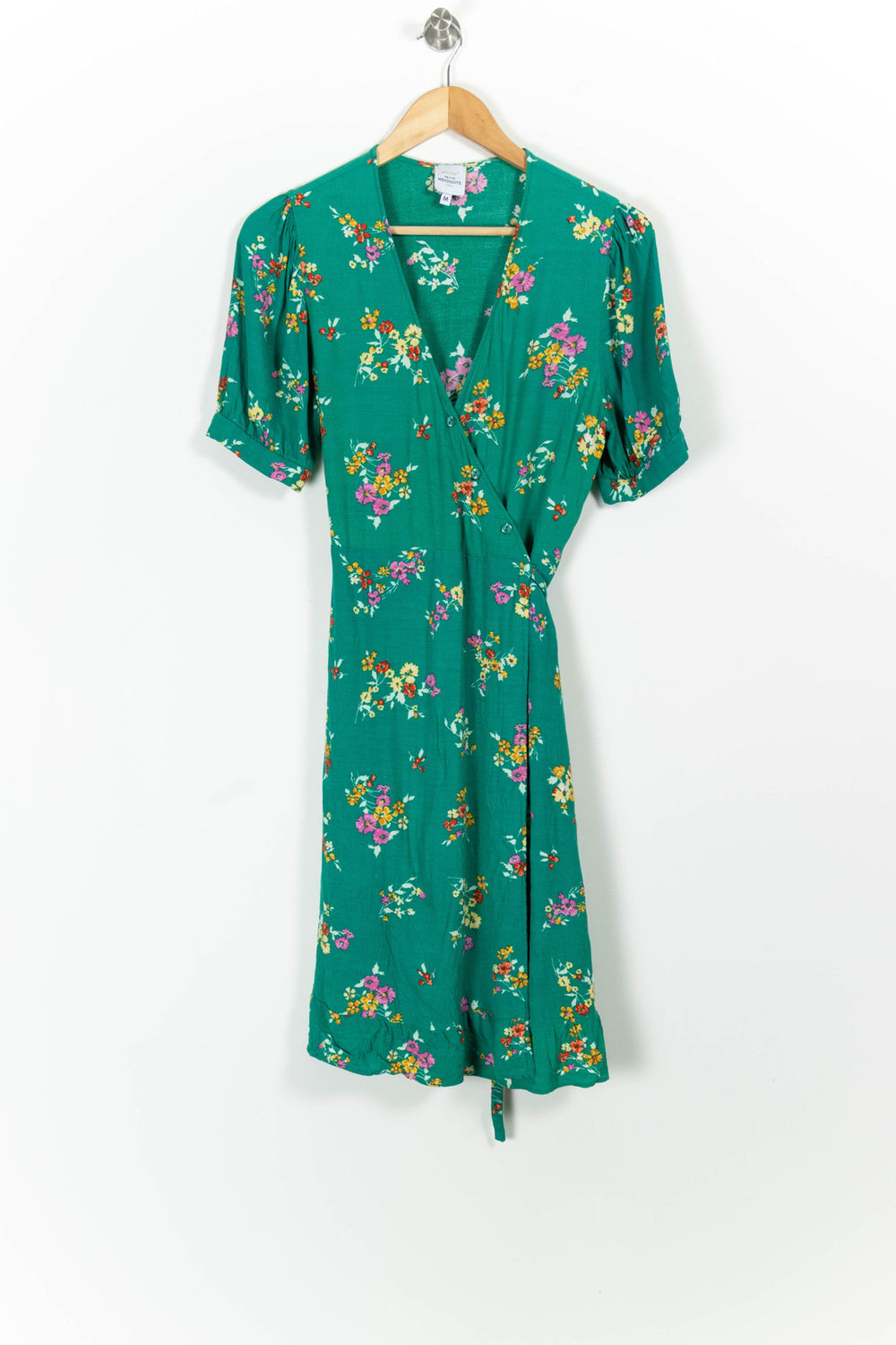 Robe Portefeuille Verte et Multicolore - Taille M/38 de la marque Petite Mendigote | PARAD98271 - Vendu par Paradigme - Image 2