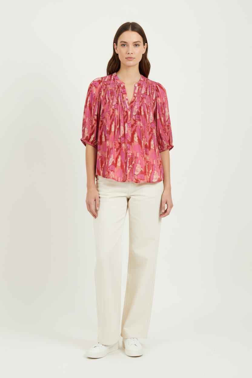 Blouse Rouge et Rose - Taille S/36 de la marque ba&sh | PARAD98277 - Vendu par Paradigme - Image 1