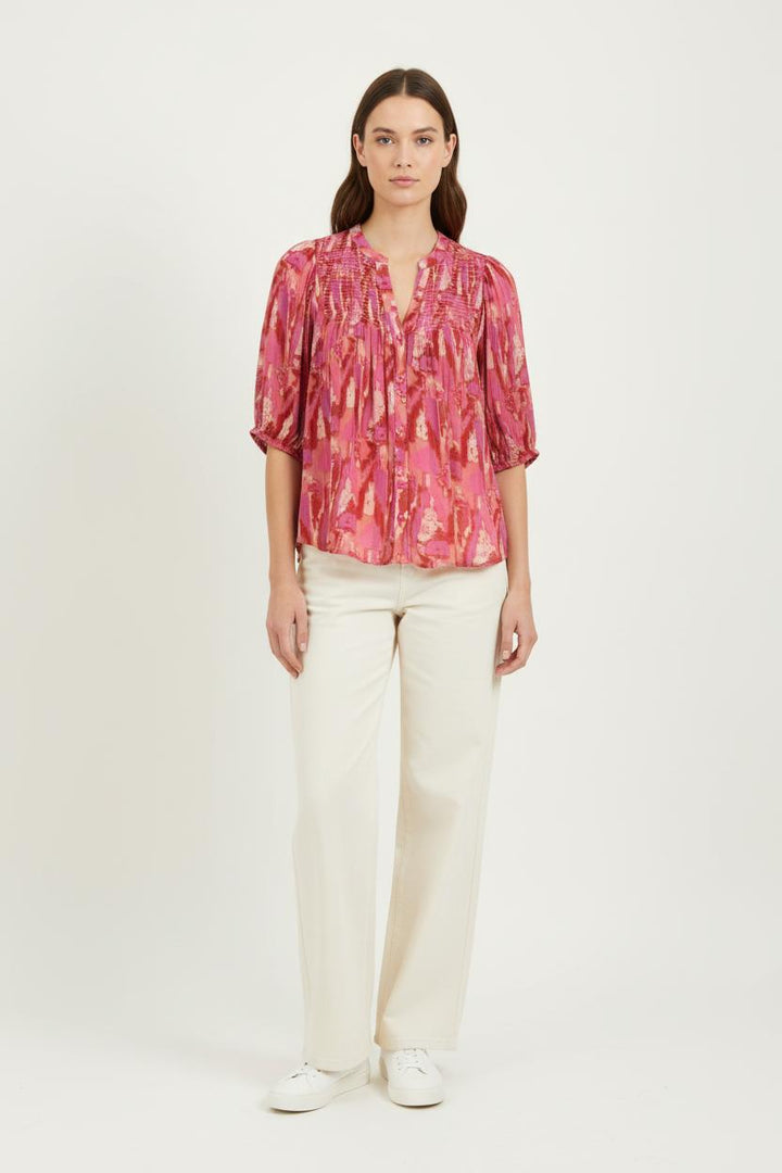 Blouse Rouge et Rose - Taille S/36 de la marque ba&sh | PARAD98277 - Vendu par Paradigme - Image 1