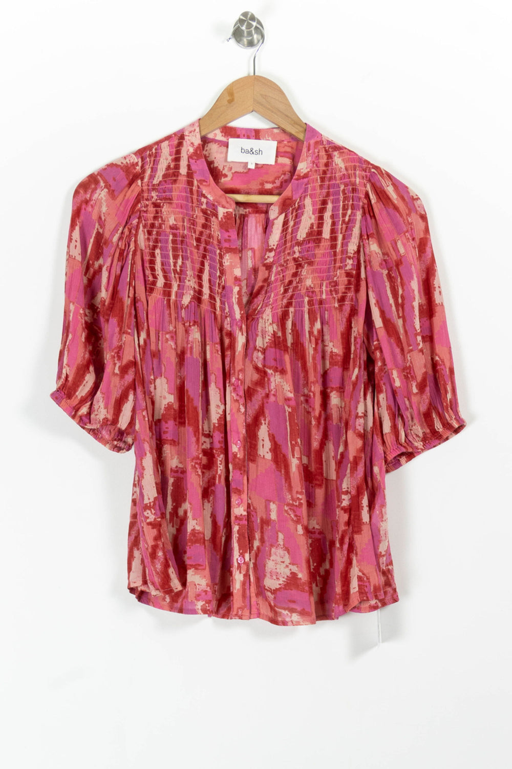 Blouse Rouge et Rose - Taille S/36 de la marque ba&sh | PARAD98277 - Vendu par Paradigme - Image 2