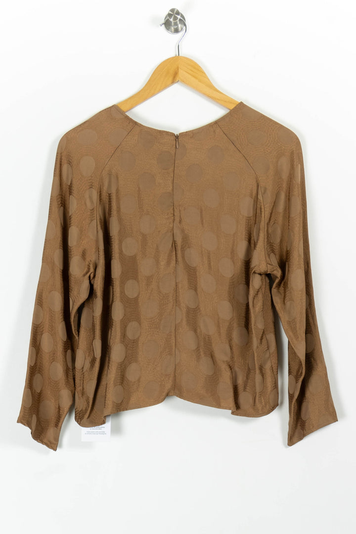 Blouse Marron - Taille XS/34 de la marque American Vintage | PARAD98282 - Vendu par Paradigme - Image 4