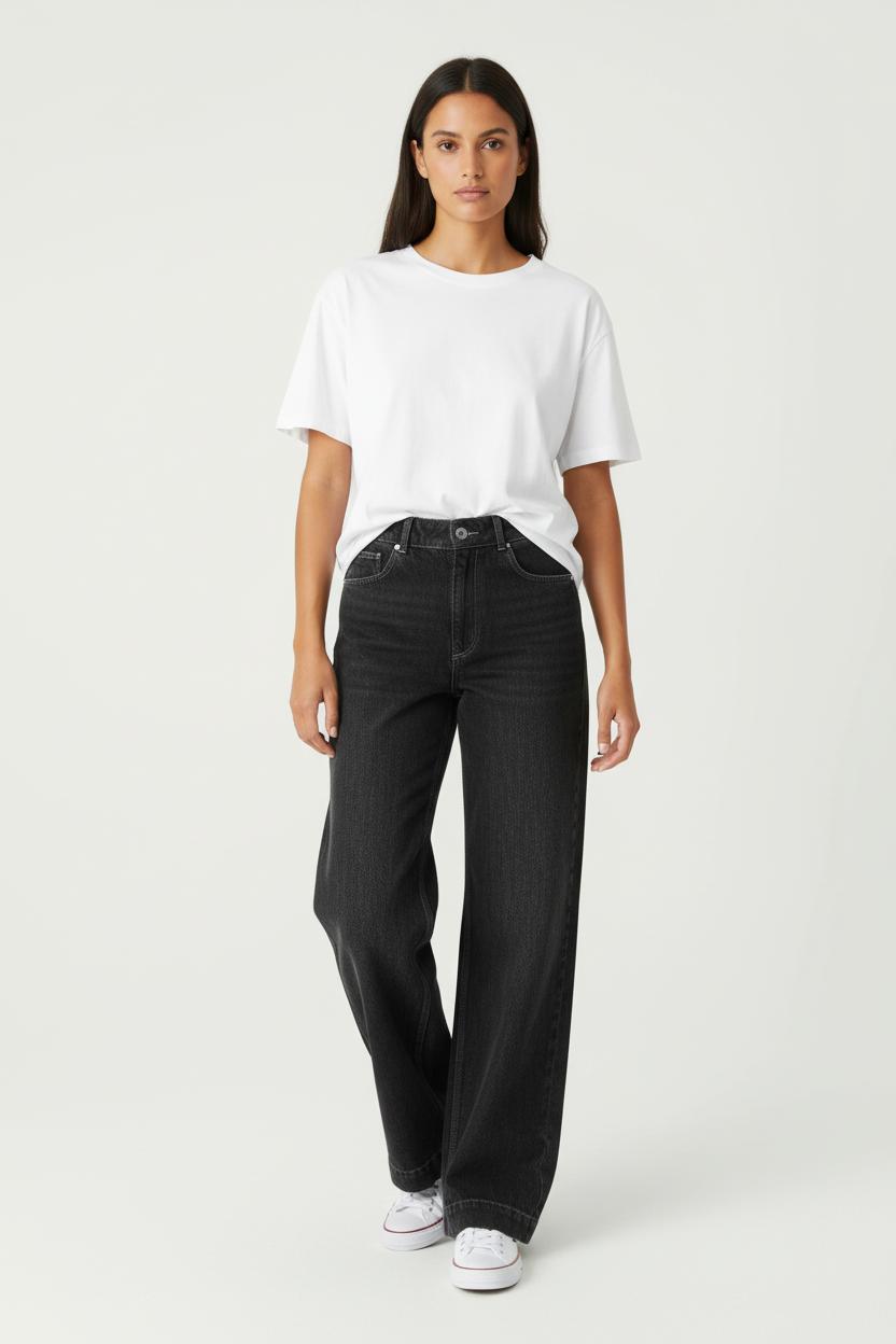 Jean Large Noir - Taille S/36 de la marque ZAPA | PARAD98287 - Vendu par Paradigme - Image 1
