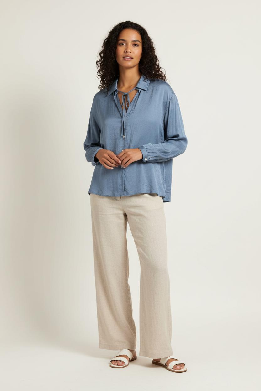Blouse Bleue - Taille XS/34 de la marque American Vintage | PARAD98296 - Vendu par Paradigme - Image 1