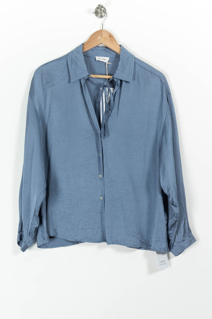 Blouse Bleue - Taille XS/34 de la marque American Vintage | PARAD98296 - Vendu par Paradigme - Image 2