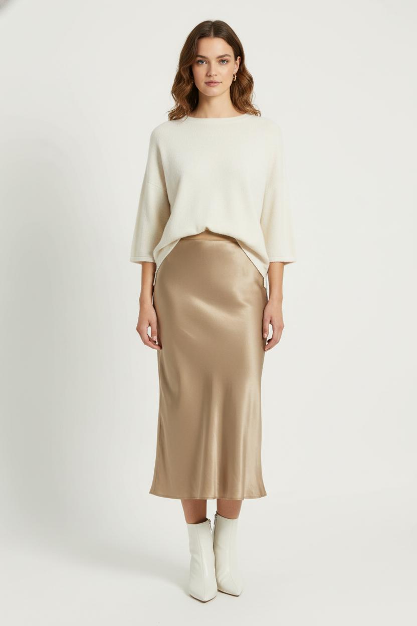 Jupe Midi Or - Taille S/36 de la marque Notshy Cashmere | PARAD98300 - Vendu par Paradigme - Image 1