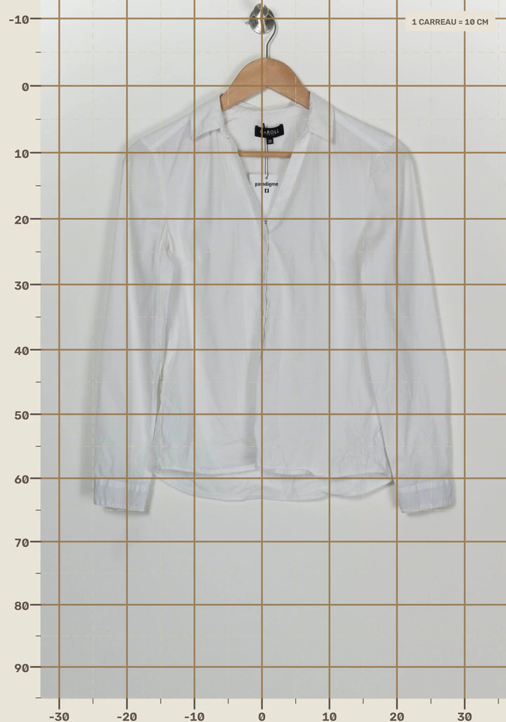 Chemise Blanche - Taille M/38 de la marque Caroll | PARAD98301 - Vendu par Paradigme - Image 4